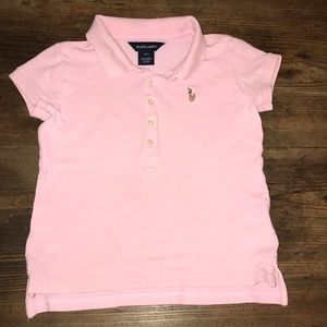 Girls pink polo shirt